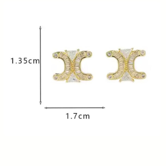Luxury 14K Gold Earrings for Women – Durable Fine Jewelry Statement Studs, Elegant Gift Accessory And Suitable For Gentle Skin Jewelry