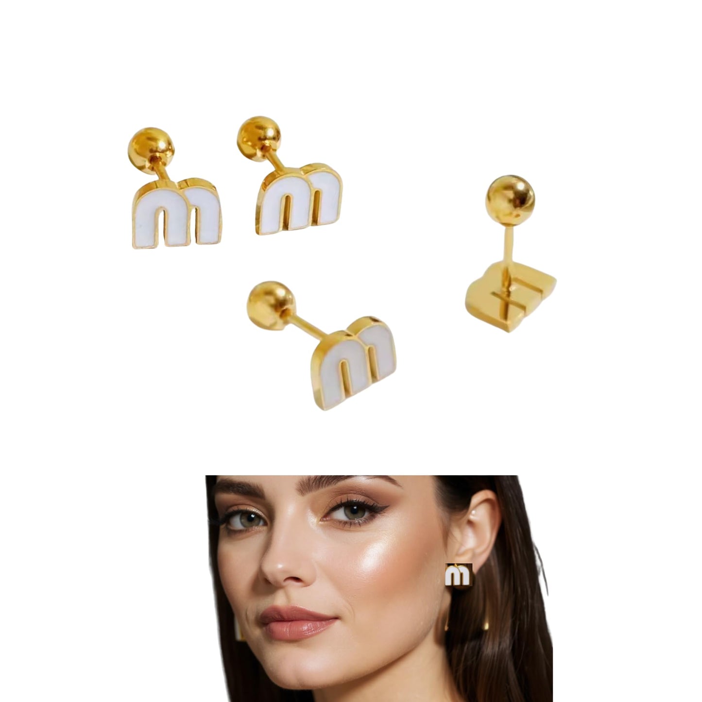 Luxury 14K Gold Earrings for Women – Durable Fine Jewelry Statement Studs, Elegant Gift Accessory And Suitable For Gentle Skin Jewelry