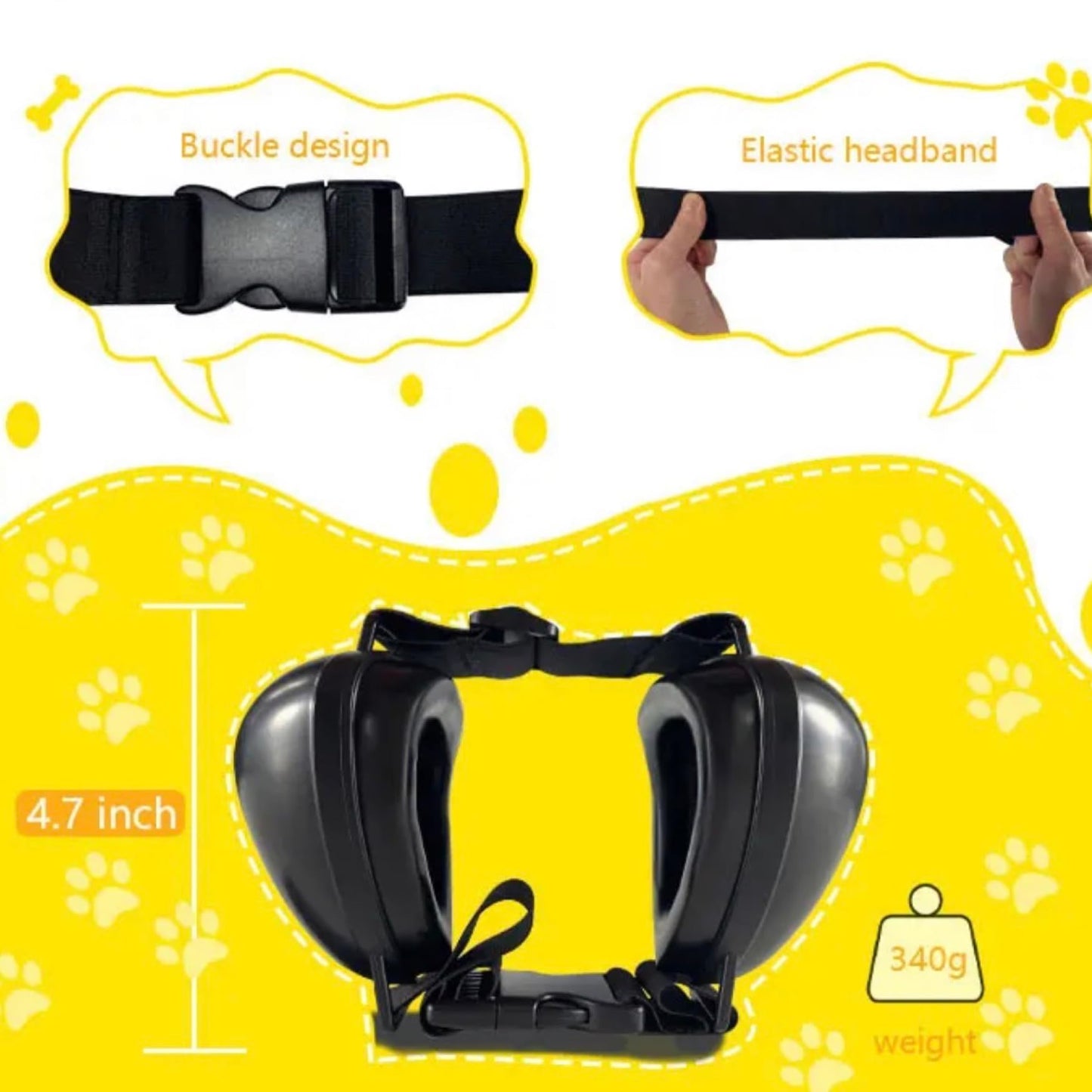 Dog Earmuffs Hearing Protector And Hearing Protection For Noise And Cold Protection With Gel Pads and Durable ABS