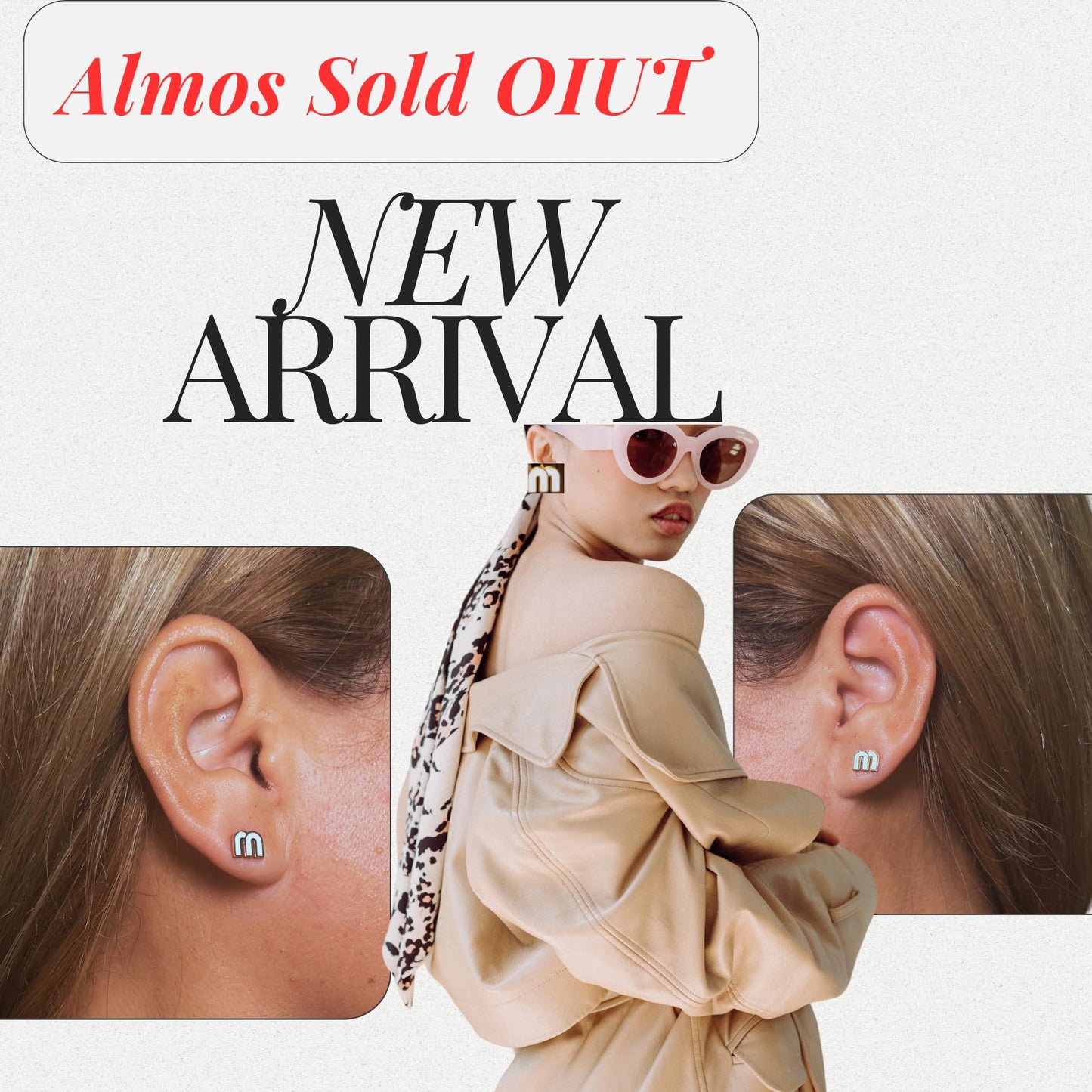 Luxury 14K Gold Earrings for Women – Durable Fine Jewelry Statement Studs, Elegant Gift Accessory And Suitable For Gentle Skin Jewelry