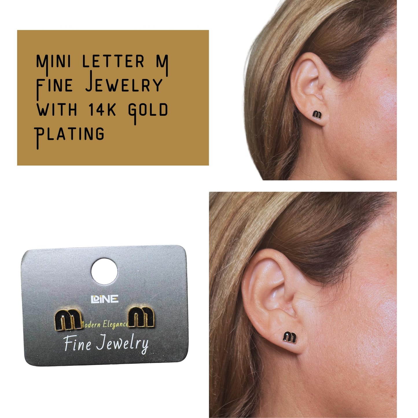 Luxury 14K Gold Earrings for Women – Durable Fine Jewelry Statement Studs, Elegant Gift Accessory And Suitable For Gentle Skin Jewelry