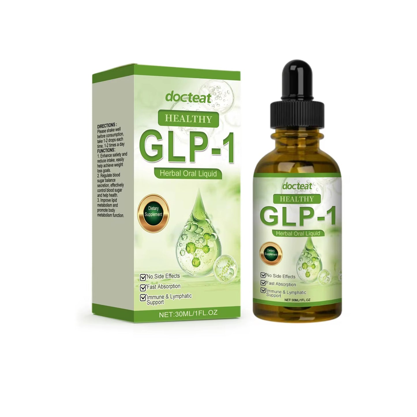 Organic Herbal Liquid Body Care Drops - Glentle Nourishing & Managing Body Shape For Weight Loss.