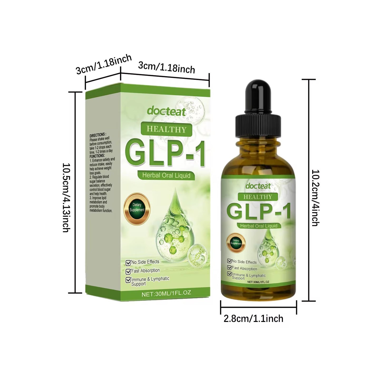 Organic Herbal Liquid Body Care Drops - Glentle Nourishing & Managing Body Shape For Weight Loss.