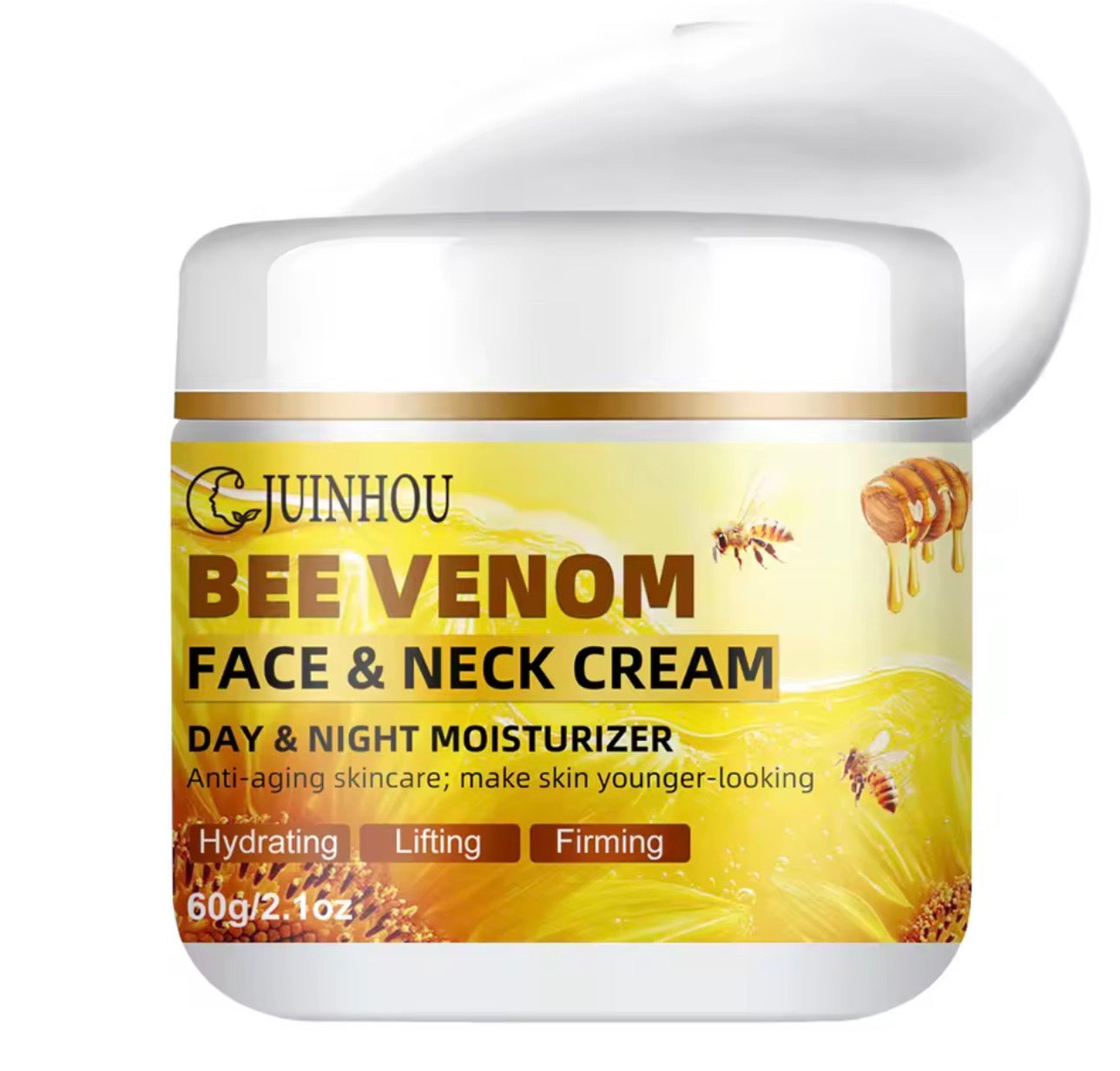 Bee Venom Collagen- Anti-Aging Face & Neck Cream- Firming, Lifting ,Moisturizer - Wrinkle Reduction- 24 Hours Hydration.